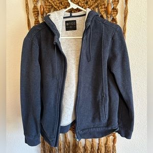 Figs scrubs navy zip up hoodie